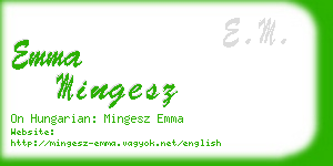 emma mingesz business card